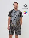 Мужской костюм с шортами / Древесная кора