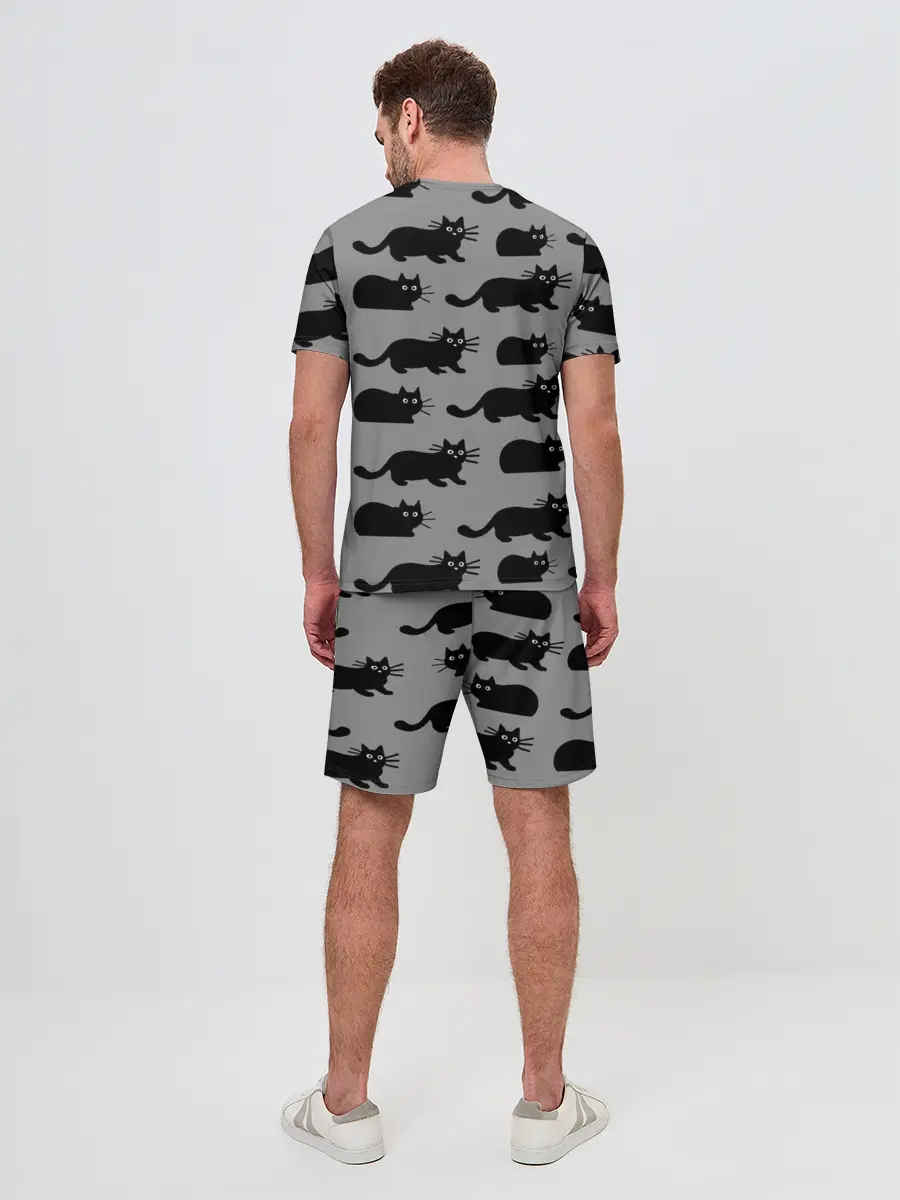 Мужской костюм с шортами / Котики
