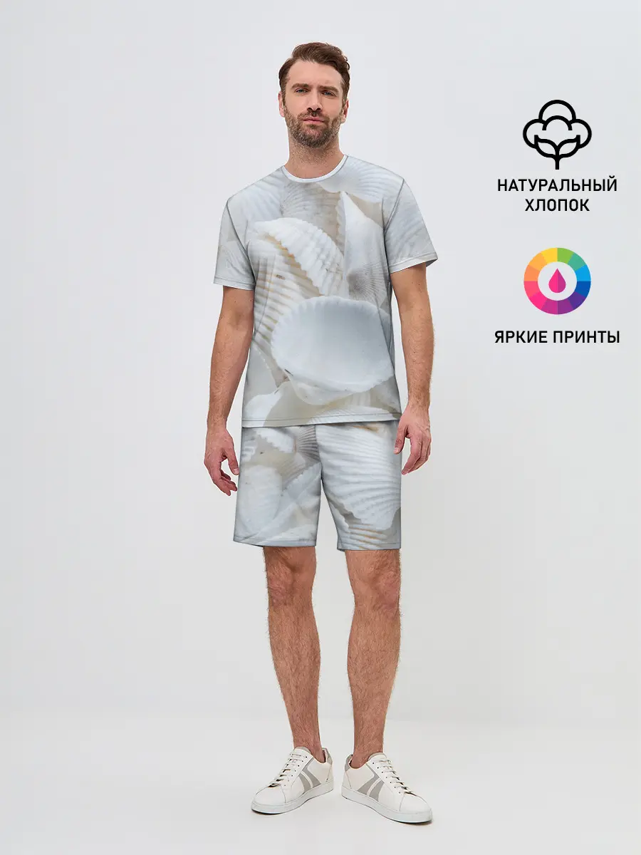 Мужской костюм с шортами / Ракушки