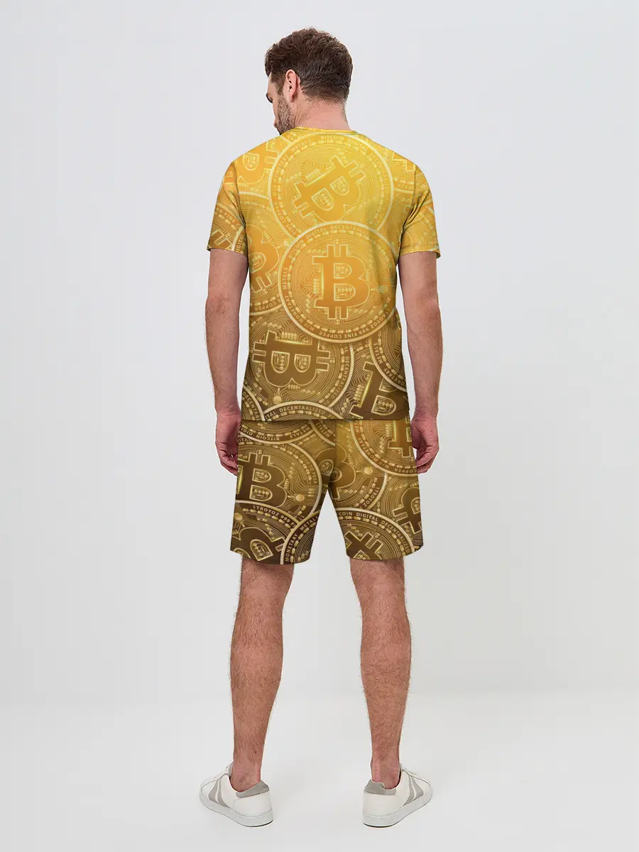 Мужской костюм с шортами / БИТКОИН МОНЕТЫ