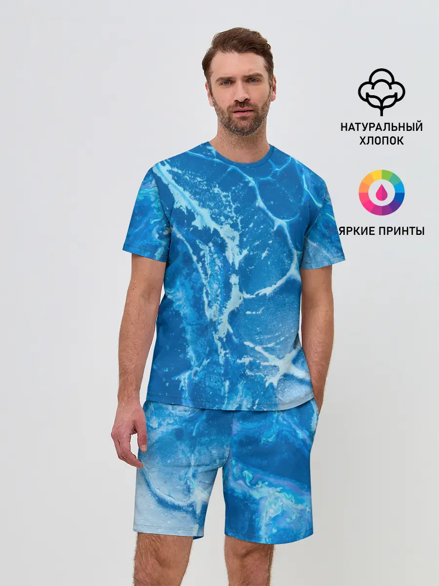 Мужской костюм с шортами / Ледяной