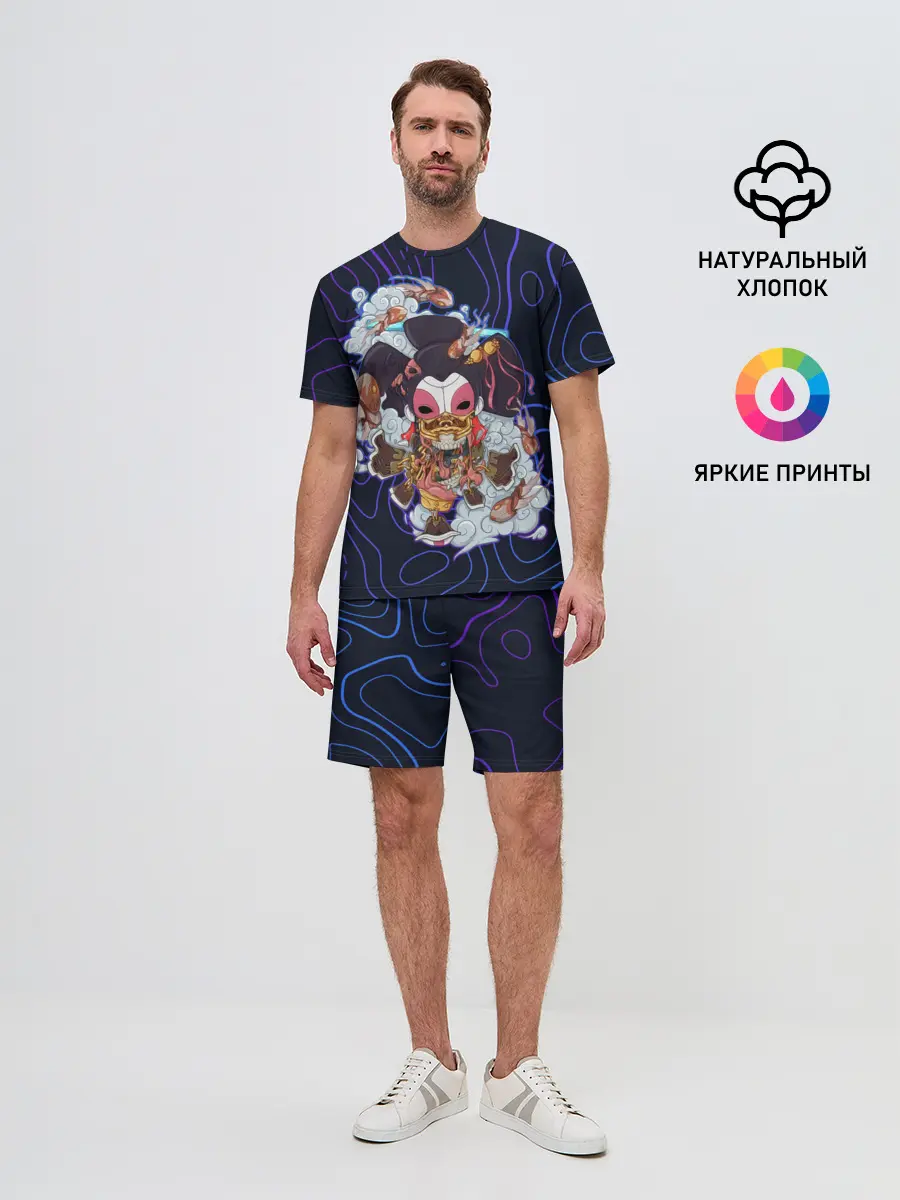 Мужской костюм с шортами / Призрак в доспехах | Cyberpunk