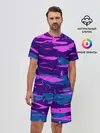 Мужской костюм с шортами / CYBERSTYLE NEON CAMOUFLAGE
