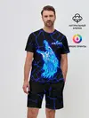 Мужской костюм с шортами / CS GO Howl Neon