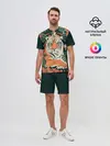 Мужской костюм с шортами / Огненный Тигр в Цветах