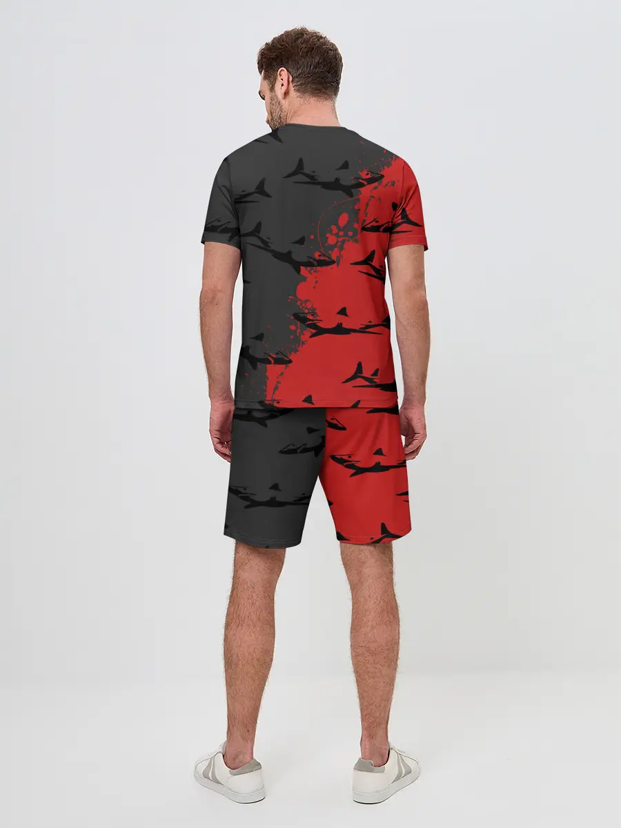 Мужской костюм с шортами / Акулы