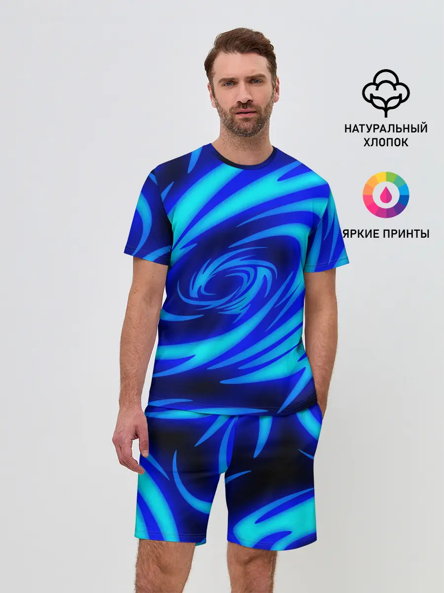 Мужской костюм с шортами / ОГНЕННЫЕ ВОЛНЫ | FIRE STRIPES