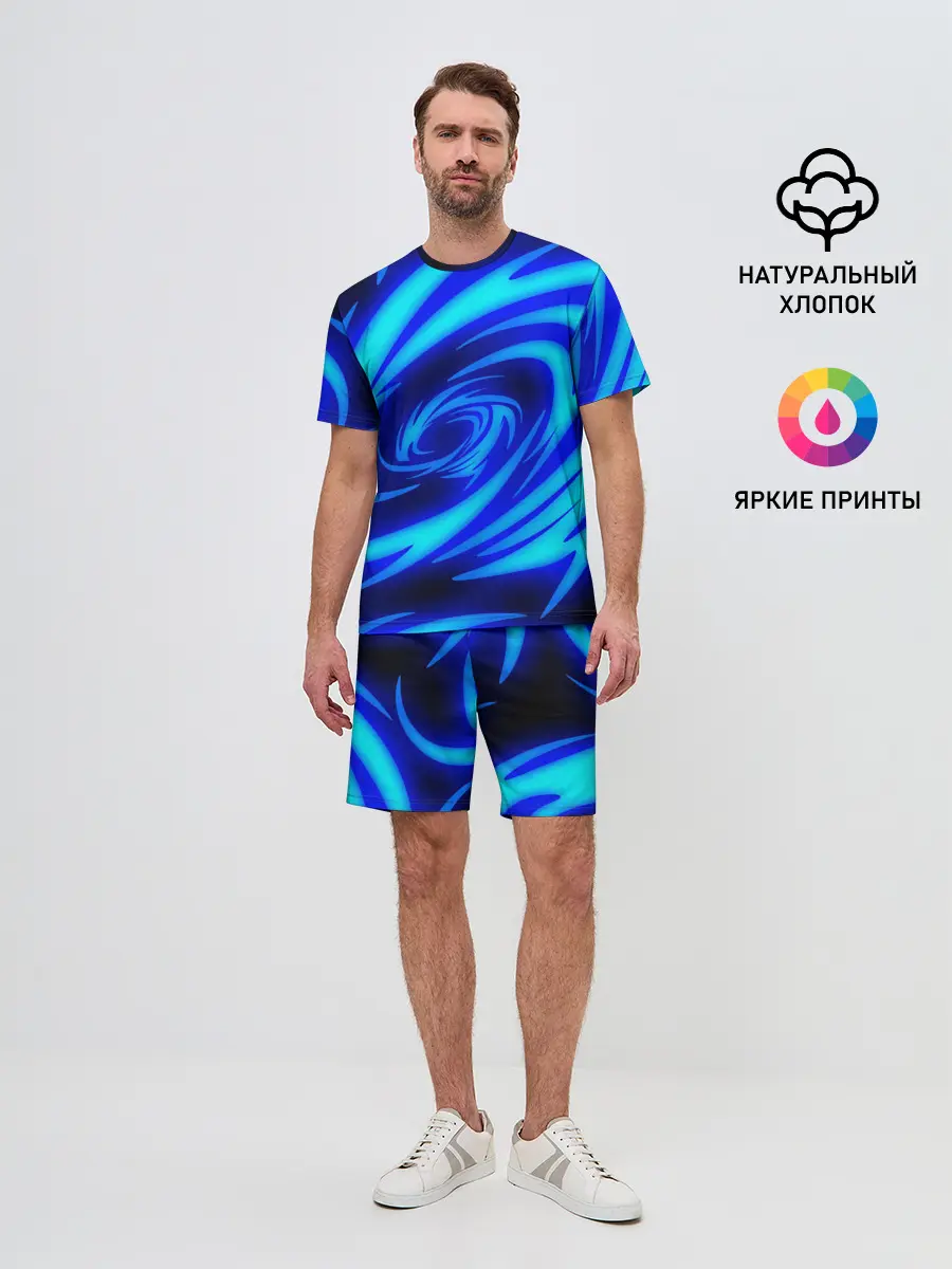 Мужской костюм с шортами / ОГНЕННЫЕ ВОЛНЫ | FIRE STRIPES