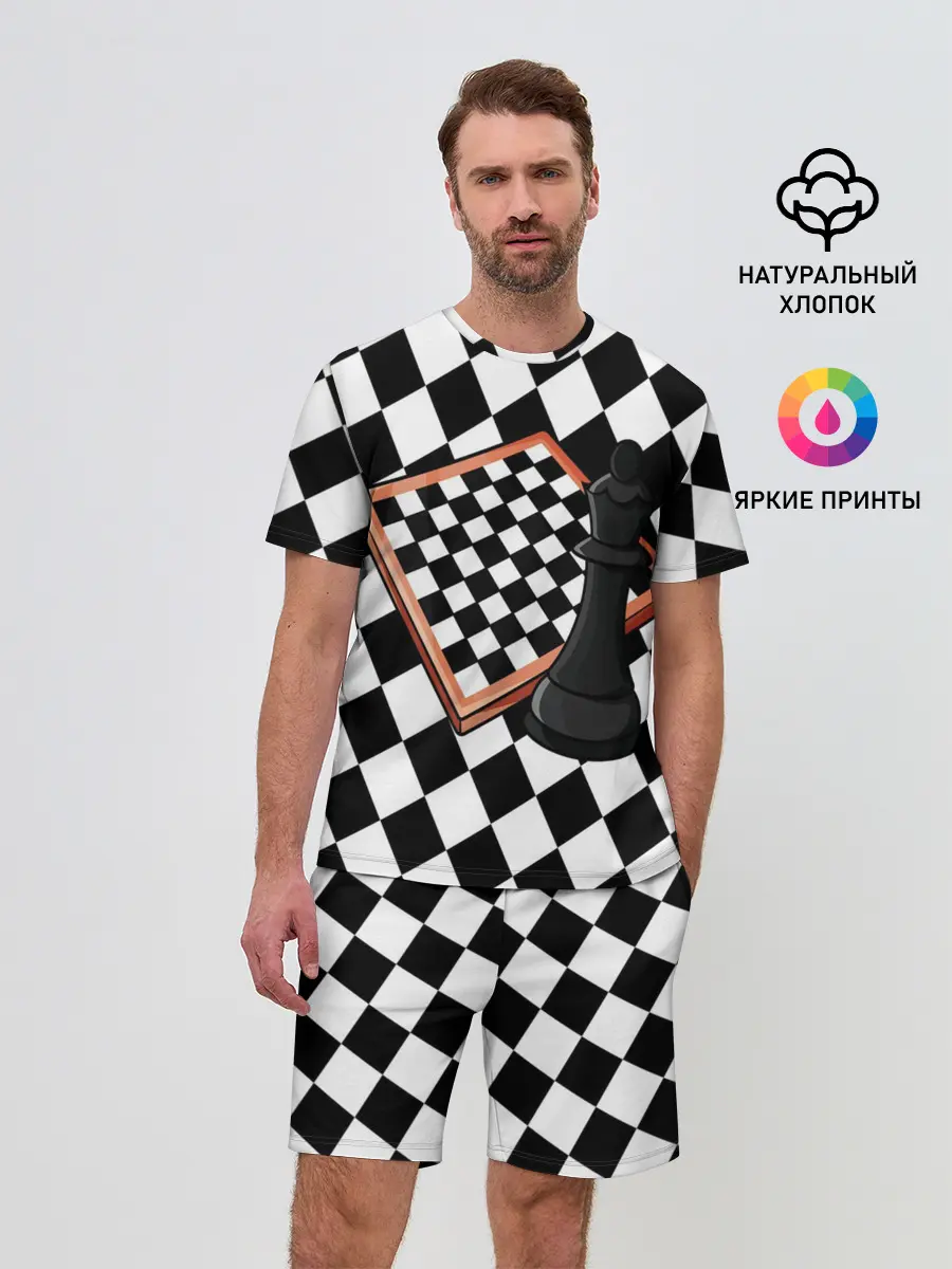 Мужской костюм с шортами / Шахматы
