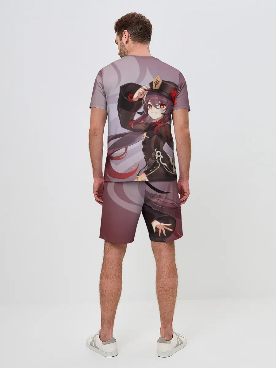 Мужской костюм с шортами / GENSHIN IMPACT, ХУ ТАО