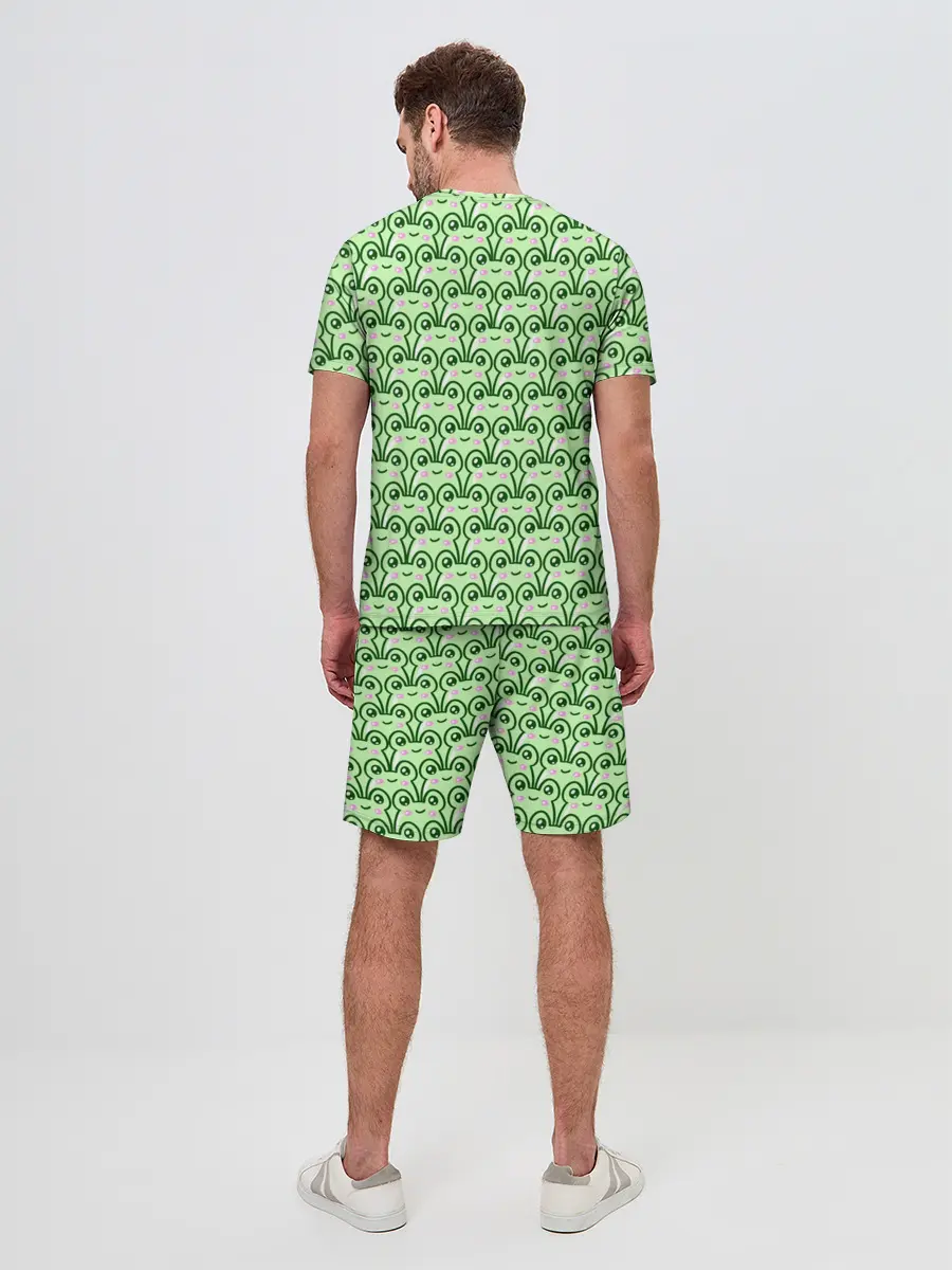 Мужской костюм с шортами / милые лягушки