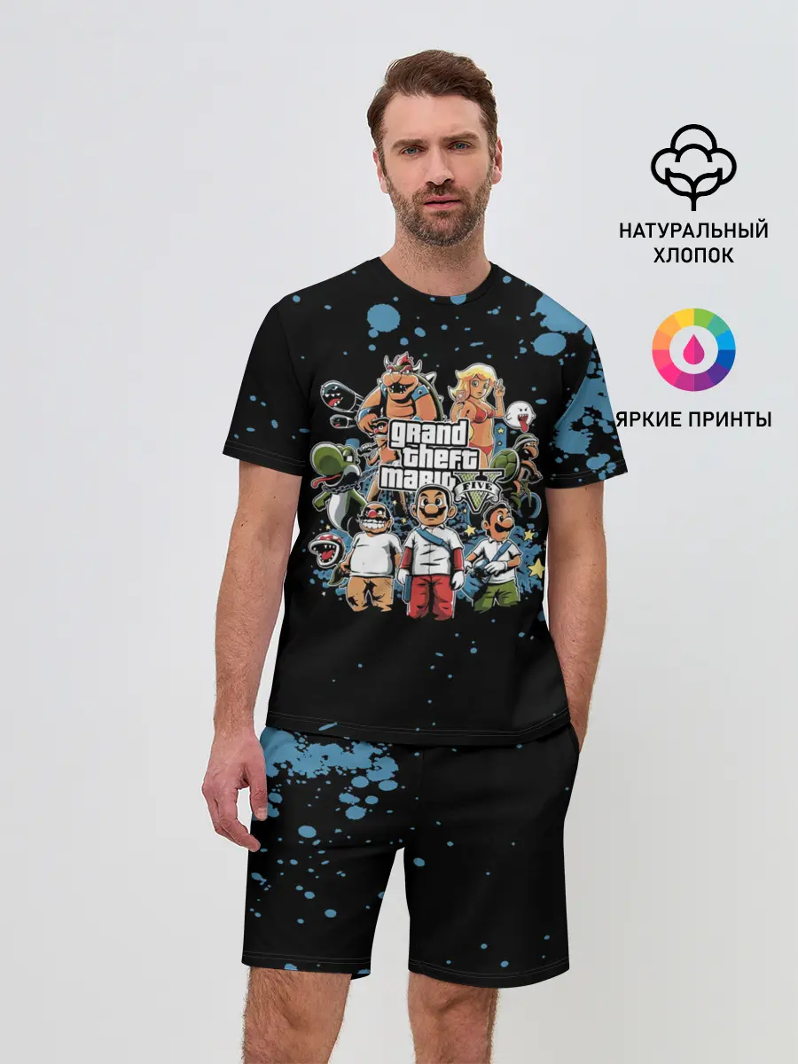 Мужской костюм с шортами / Grand Theft Mario V