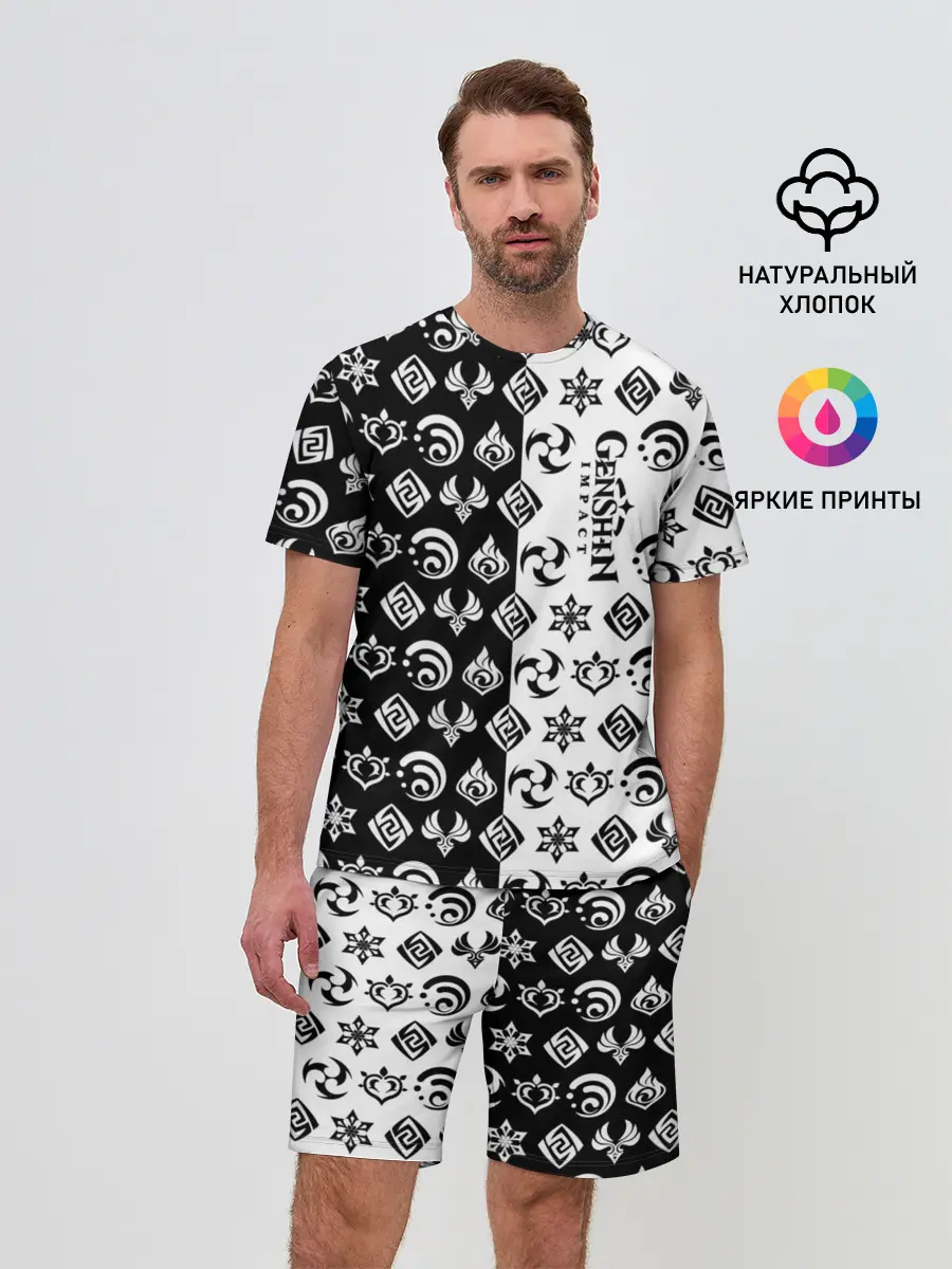 Мужской костюм с шортами / Genshin Impact