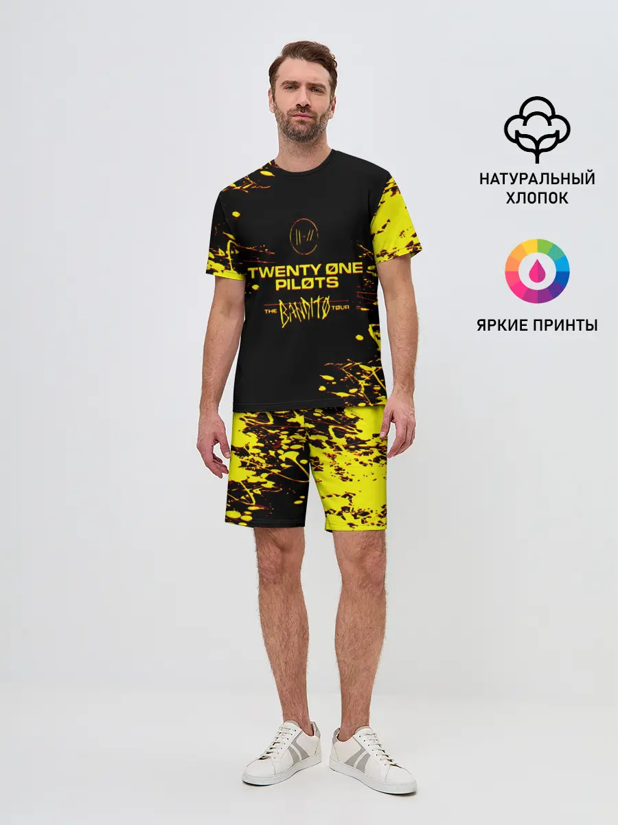Мужской костюм с шортами / TWENTY ONE PILOTS TOP.