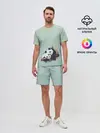 Мужской костюм с шортами / акварельные панды