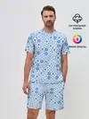 Мужской костюм с шортами / Орнамент снежинки