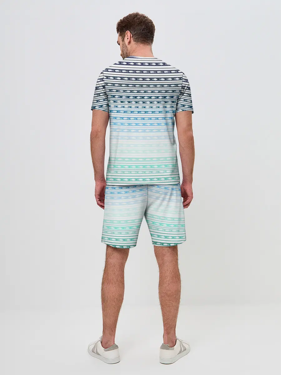 Мужской костюм с шортами / Sunset fish