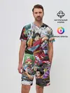 Мужской костюм с шортами / One Piece стикербомбинг
