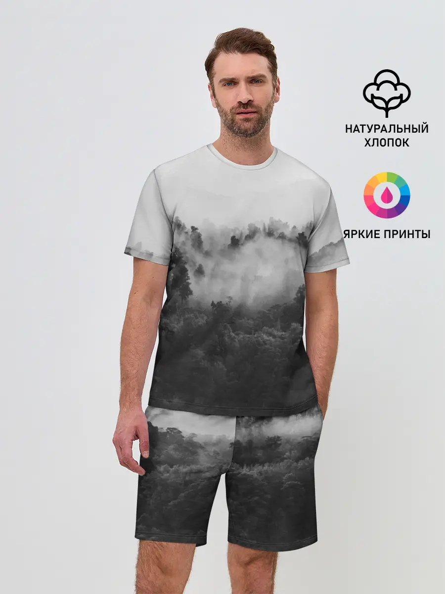 Мужской костюм с шортами / Лес