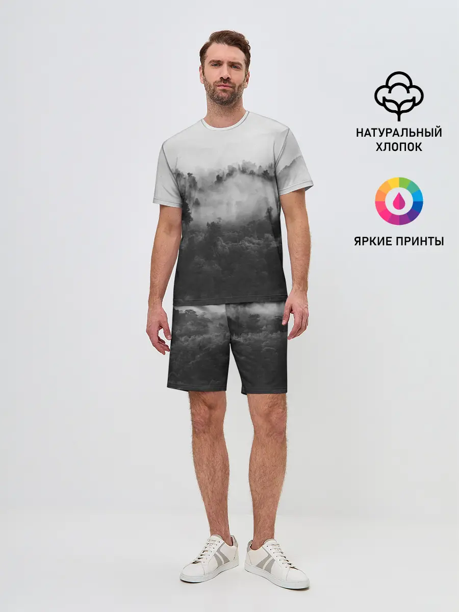 Мужской костюм с шортами / Лес