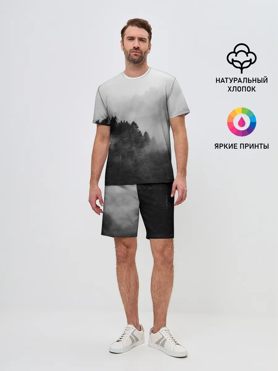 Мужской костюм с шортами / Природа - Лес
