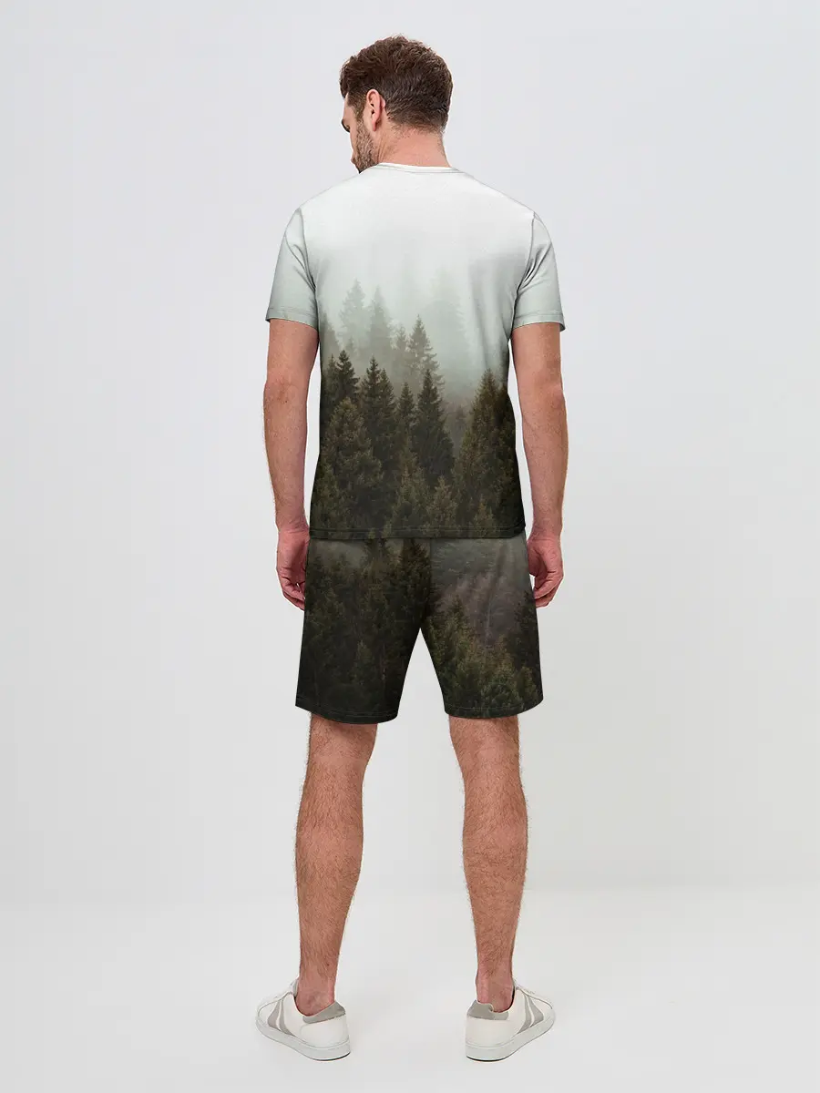 Мужской костюм с шортами / Деревья