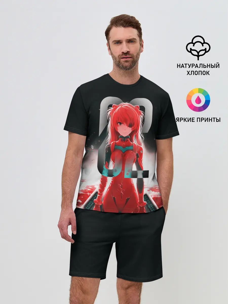 Мужской костюм с шортами / Asuka Langle Black