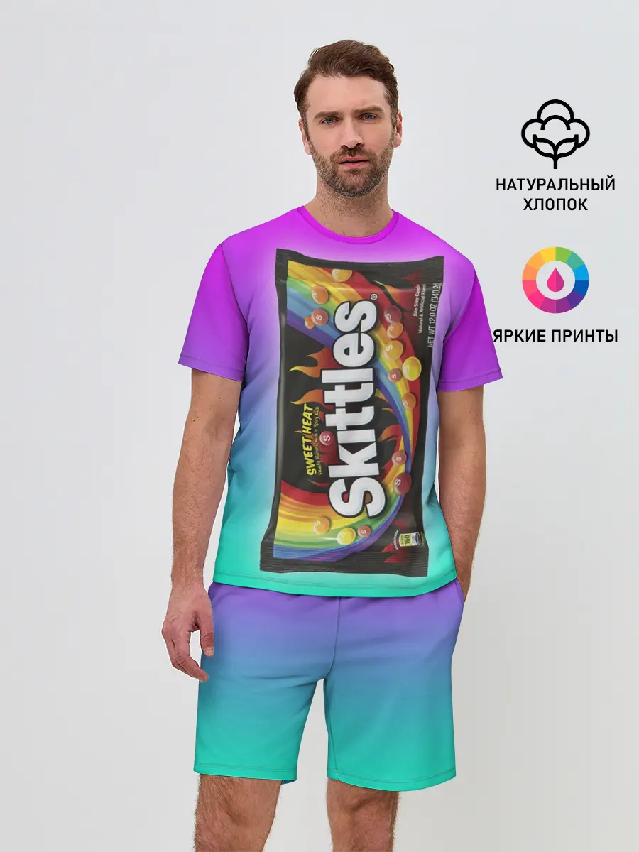 Мужской костюм с шортами / Skittles | Черный