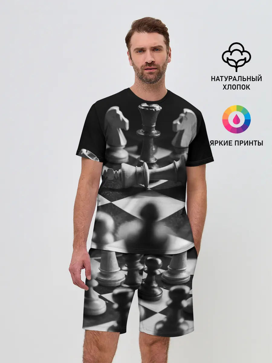 Мужской костюм с шортами / Шахматы