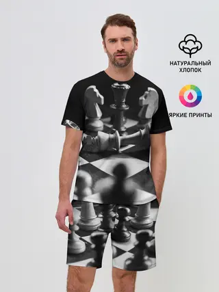 Мужской костюм с шортами / Шахматы