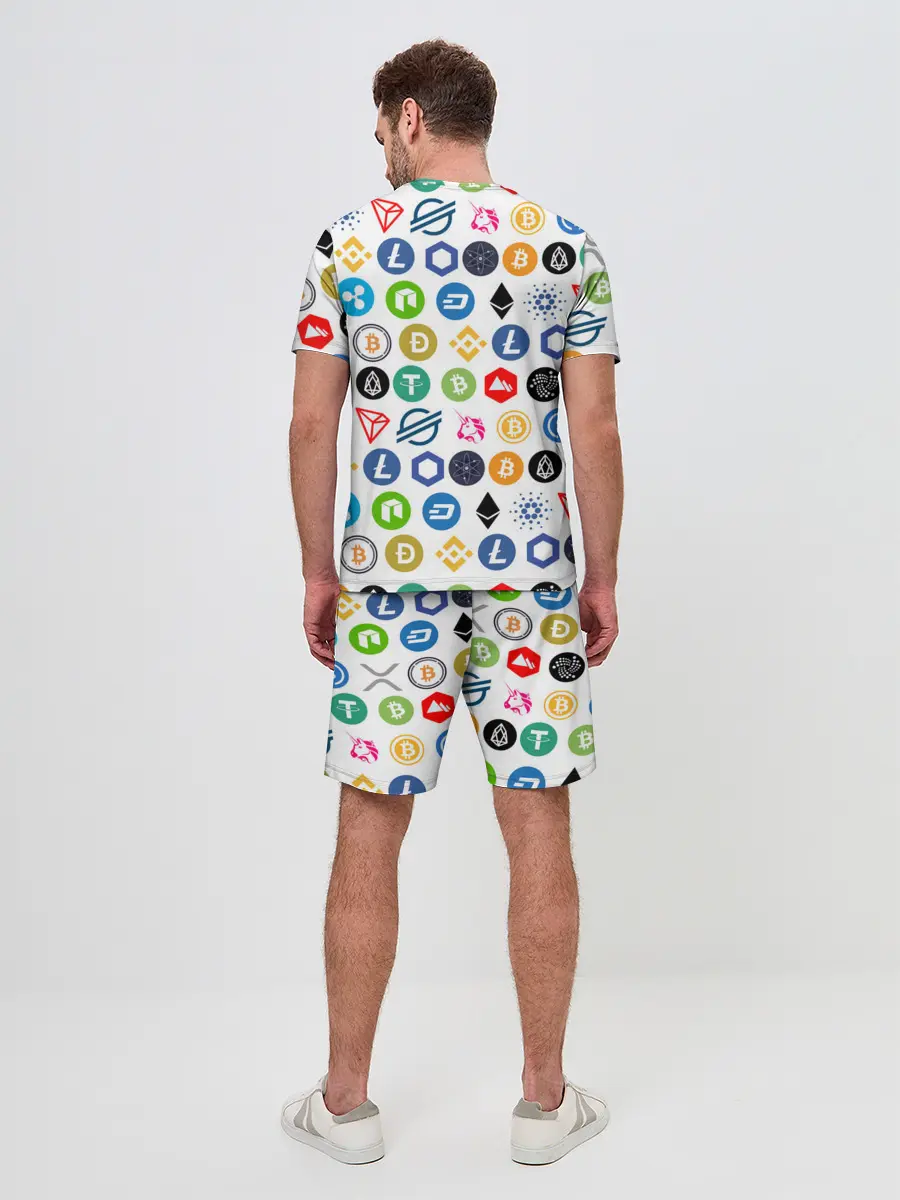 Мужской костюм с шортами / BITCOIN PATTERN | БИТКОИН