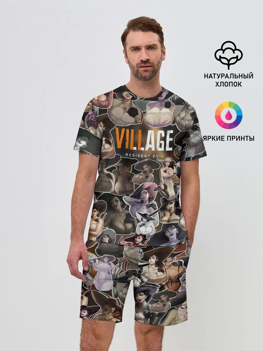 Мужской костюм с шортами / Dimitrescu stikers style 2