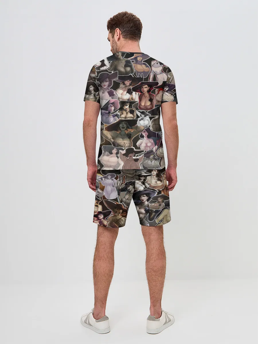 Мужской костюм с шортами / Dimitrescu stikers style 2