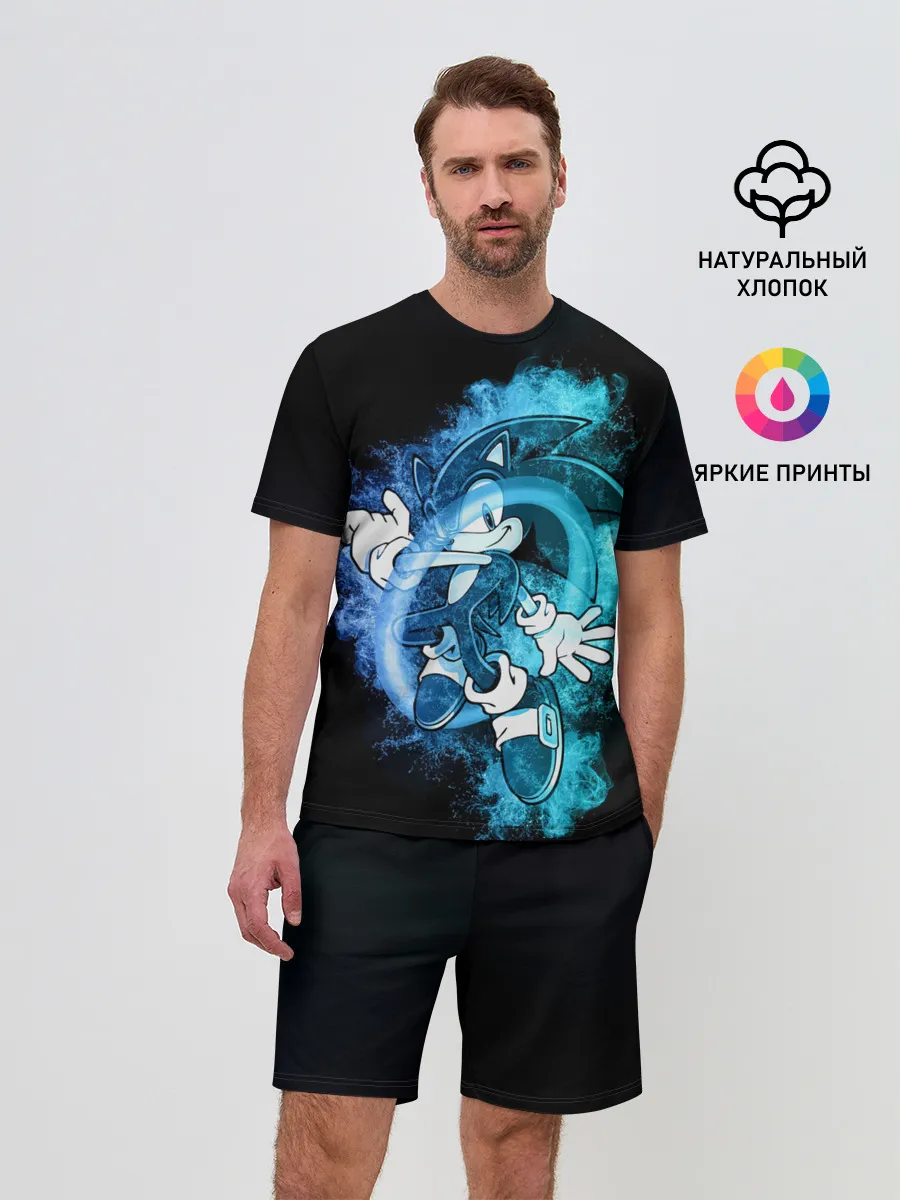 Мужской костюм с шортами / Соник сквозь кольцо