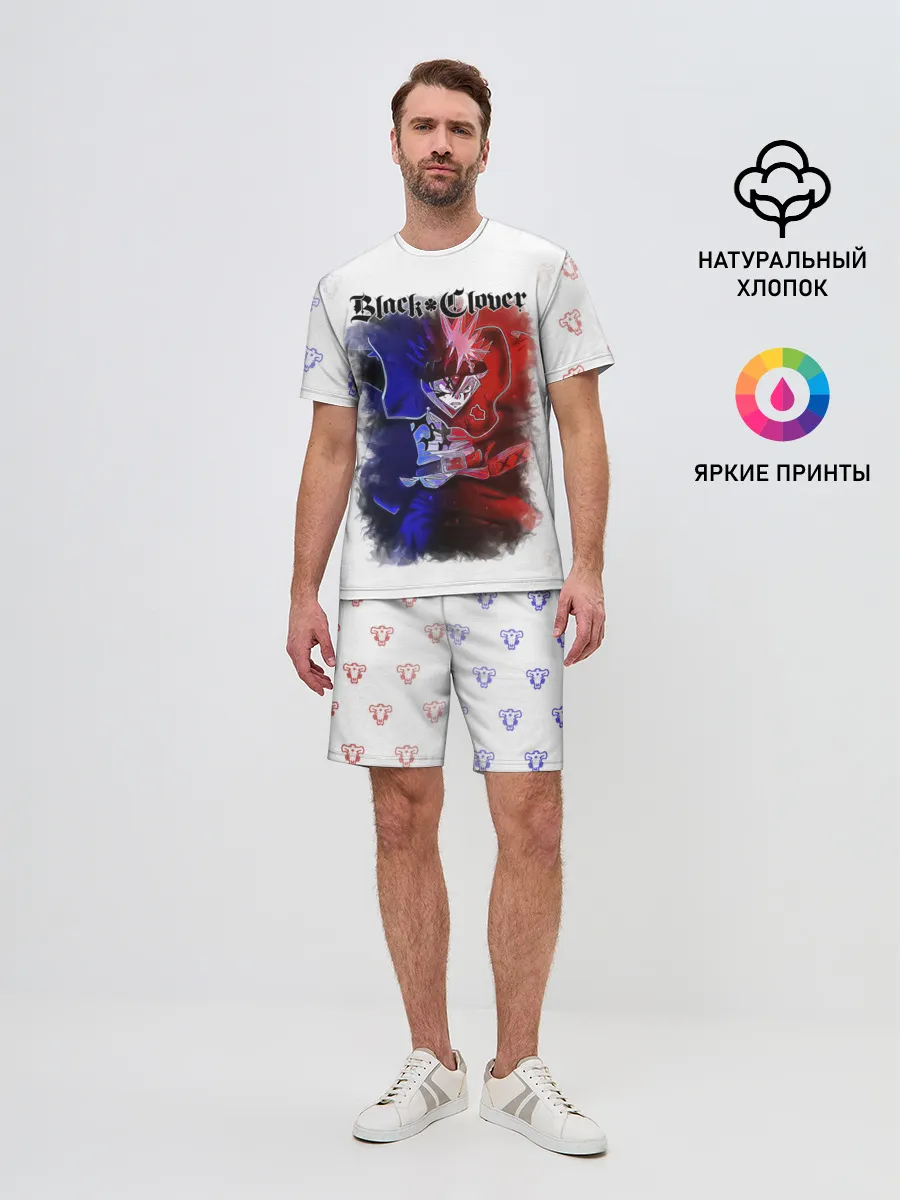 Мужской костюм с шортами / Аста Чёрный клевер | Черные быки