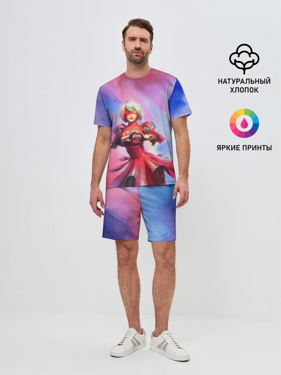 Мужской костюм с шортами / 2B Love | Nier Automata