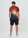 Мужской костюм с шортами / Космос земля 3D