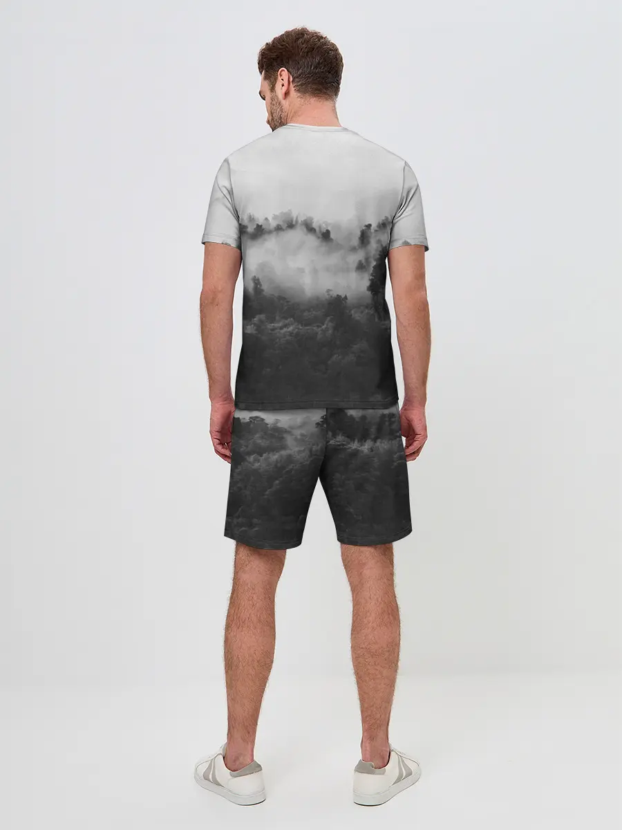 Мужской костюм с шортами / Волк в лесу