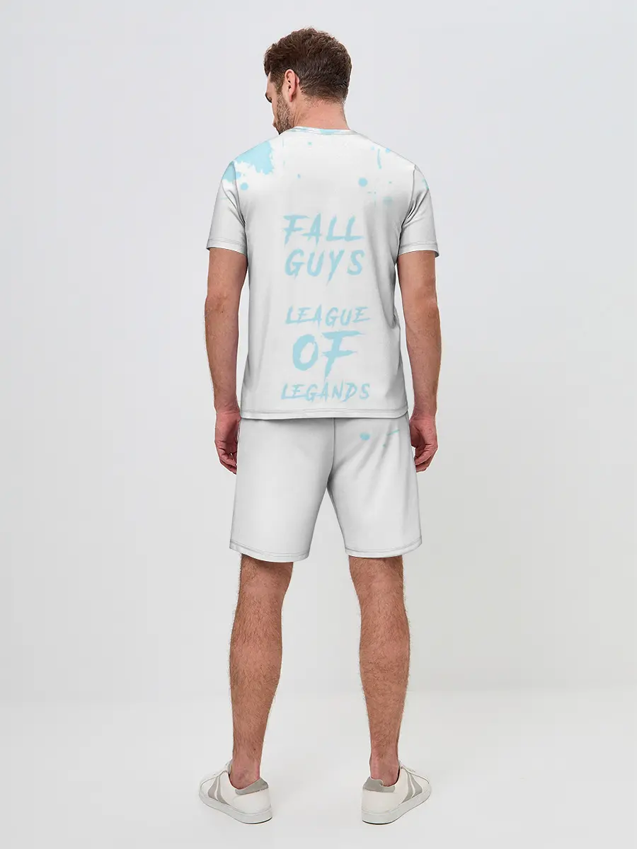 Мужской костюм с шортами / Fall guys x league of legands
