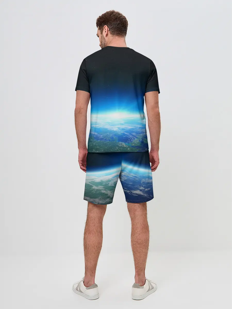 Мужской костюм с шортами / Земля в иллюминаторе | ТЕКС