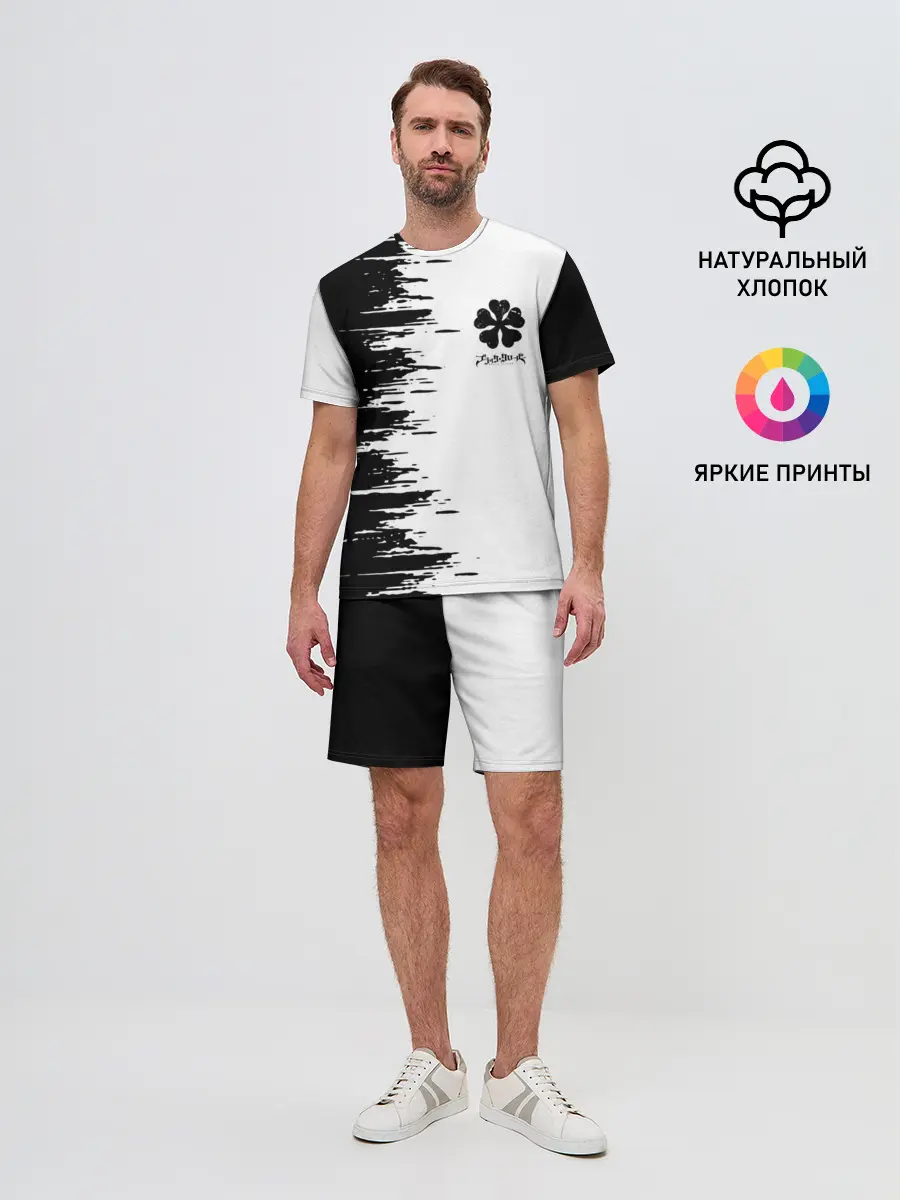 Мужской костюм с шортами / Чёрный клевер,