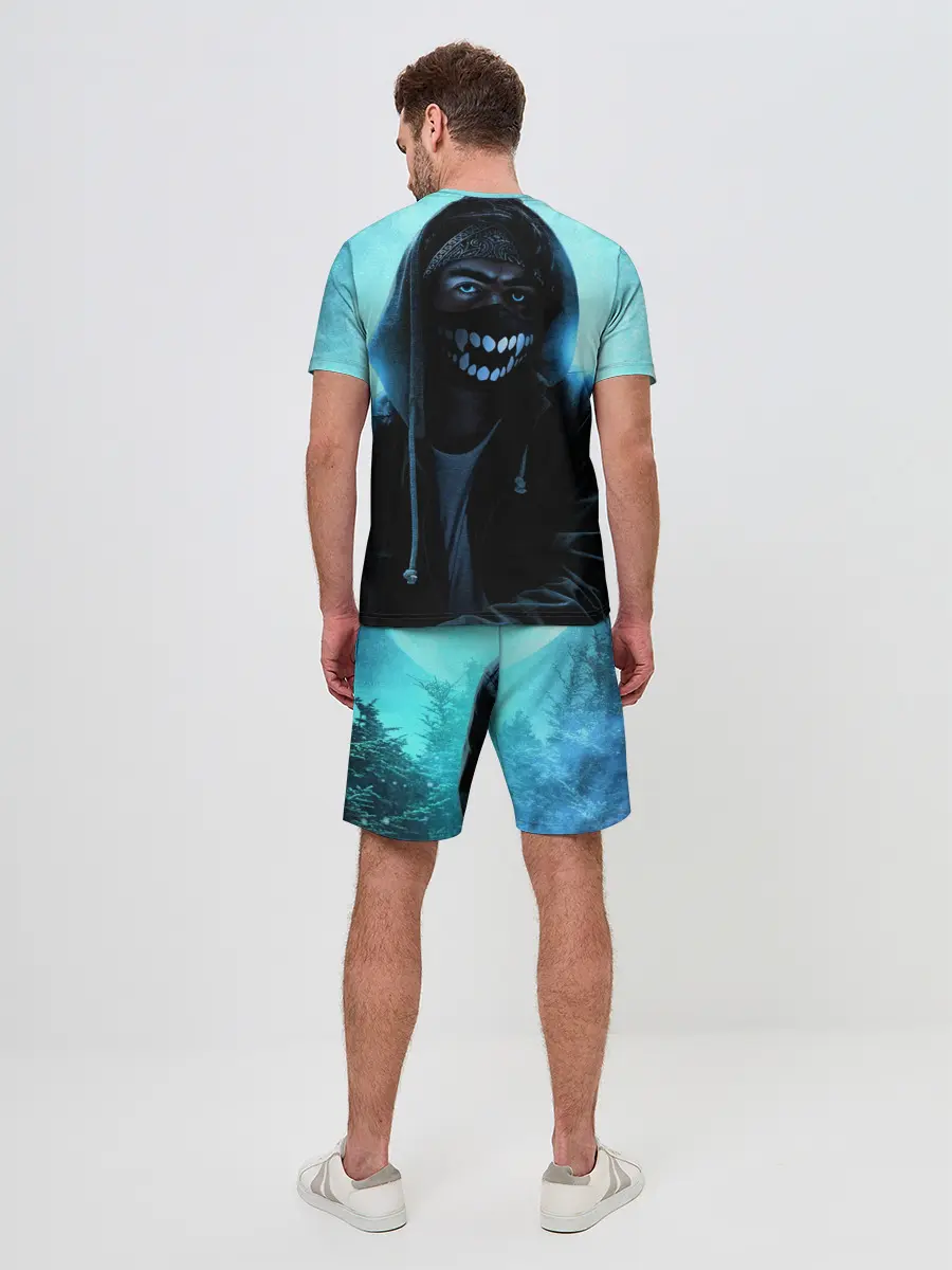 Мужской костюм с шортами / Парень в маске