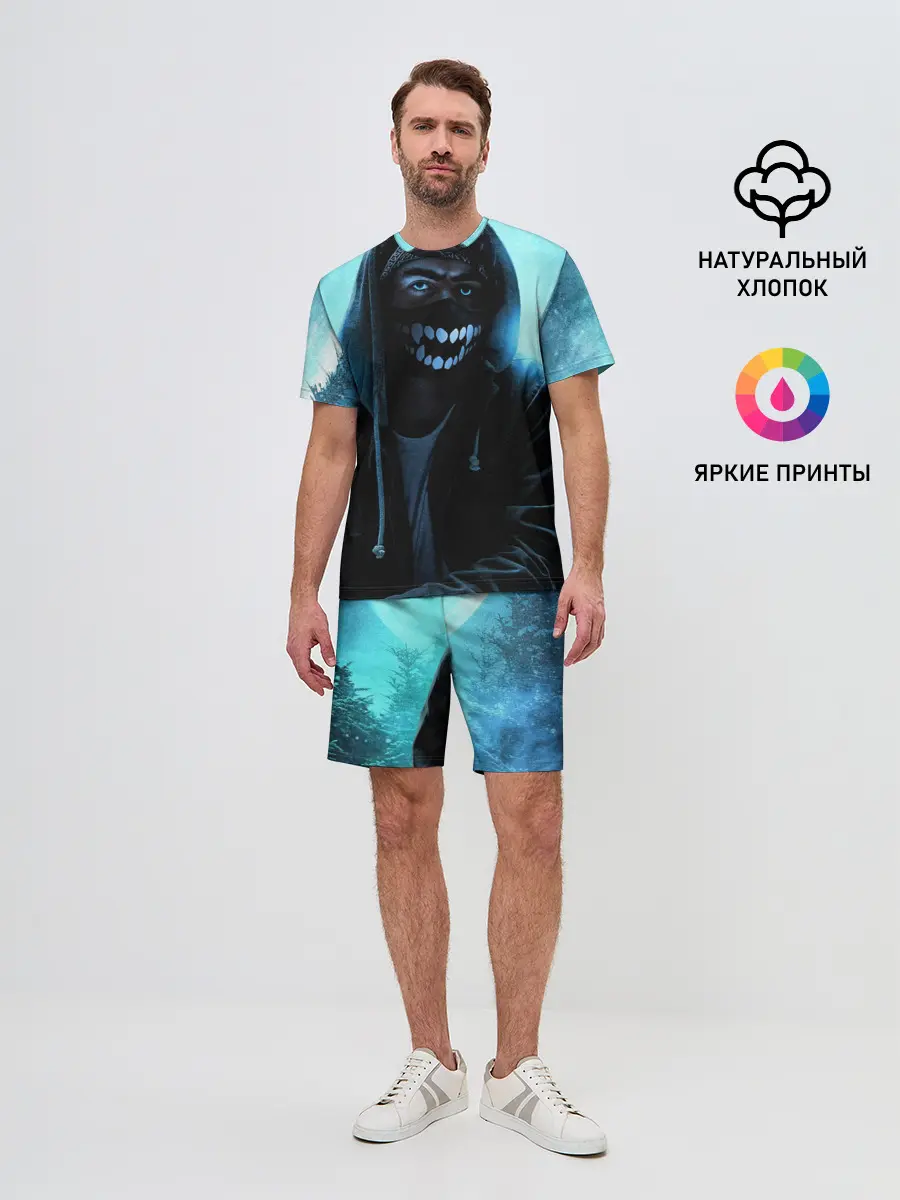 Мужской костюм с шортами / Парень в маске