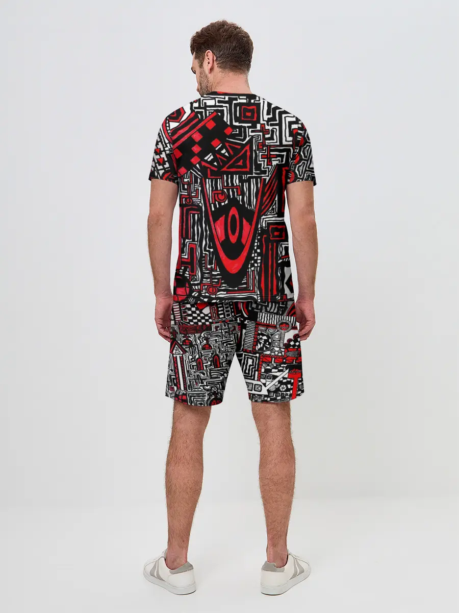 Мужской костюм с шортами / Абстрактный Узор