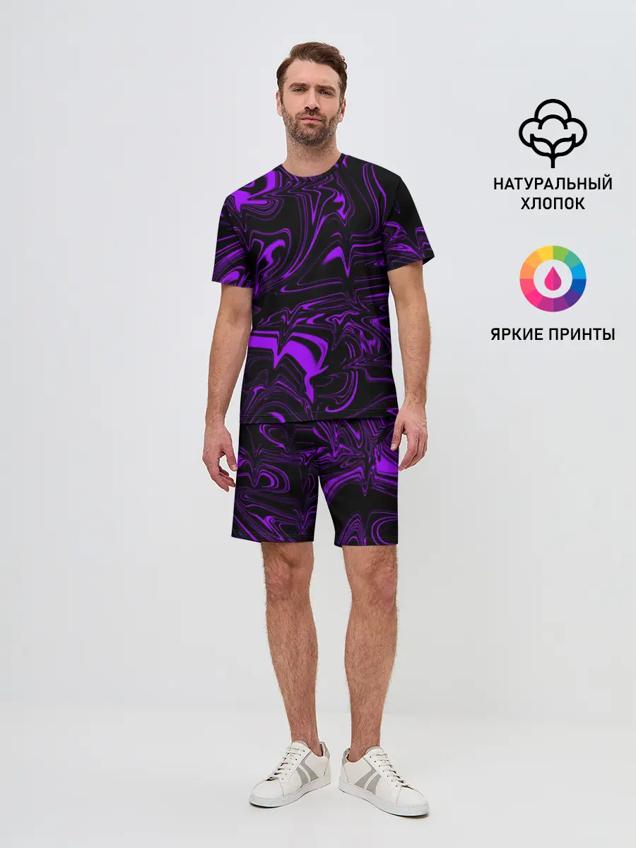 Мужской костюм с шортами / Жидкий градиент