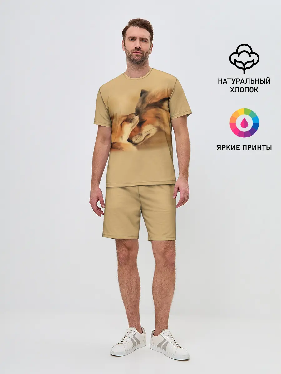 Мужской костюм с шортами / Лисички