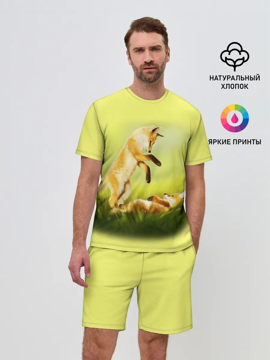 Мужской костюм с шортами / Лисята