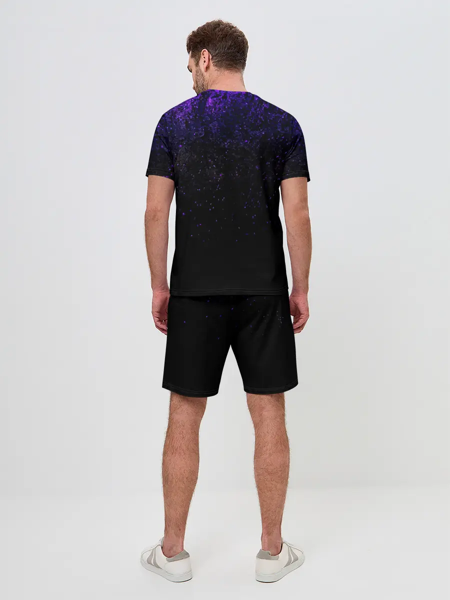 Мужской костюм с шортами / Kaneki Ken фиолетовый верх