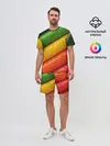 Мужской костюм с шортами / Цветные линии