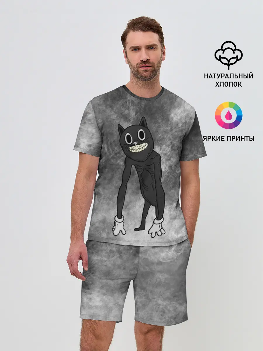 Мужской костюм с шортами / Cartoon cat